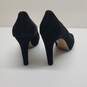 AUTHENTICATED Prada Black Suede Peeptoe Stilettos Size 40.5 image number 4