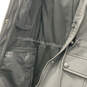 Womens Black Long Sleeve Flap Pockets Hooded Full-Zip Parka Coat Size M image number 4