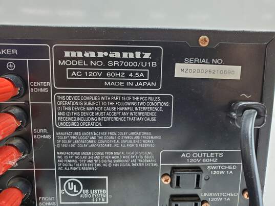 Marantz AV Surround Receiver SR7000 - Untested for Parts/Repairs image number 6
