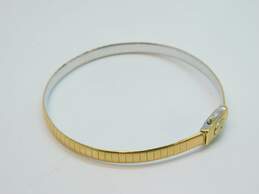 14K Yellow & White Gold Omega Chain Bracelet 13.7g
