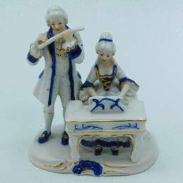 Vintage Capodimonte Victorian Couple Playing Music Porcelain Figurine alternative image
