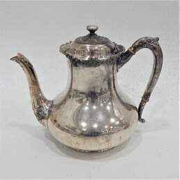 VNTG Silver Plate Trays & Reed & Barton Teapot Coffee Pot Creamer Sugar Monogram alternative image
