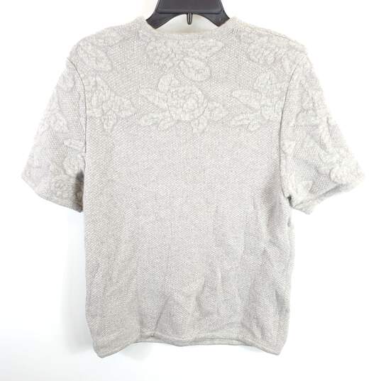 Valentino Women Grey Knitted Short Sleeve Top M image number 2