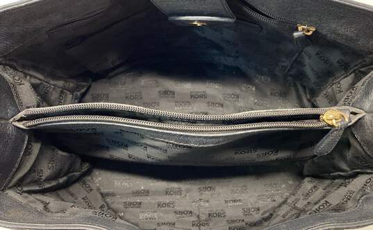 Michael Kors Hamilton Black Leather Shoulder Tote Bag image number 6