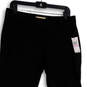 NWT Womens Black Flat Front Slash Pocket Straight Leg Dress Pants Size 6 image number 3