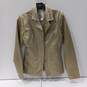 BB Dakota Women's Gold Button Up Faux Leather Jacket Size S image number 1