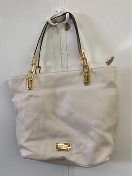 Michael Kors White Leather Tote Bag Purse