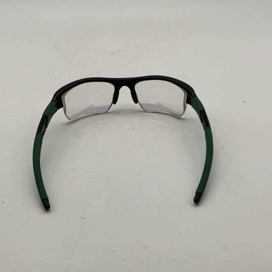 Mens 03-946 Black Green Full Rim Wrap Prescription Eyeglasses With Case image number 6