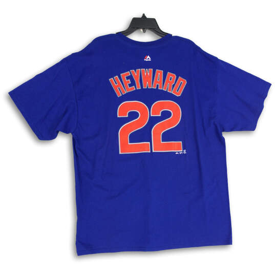 NWT Mens Blue Chicago Cubs #22 Jason Heyward MLB Jersey Size 2XL image number 2