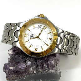 Designer ESQ Freedom Two-Tone Stainless Steel Round Dial Analog Wristwatch