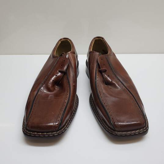 Stacey Adams Men’s Brown Leather Dress Shoes Size 11 image number 3
