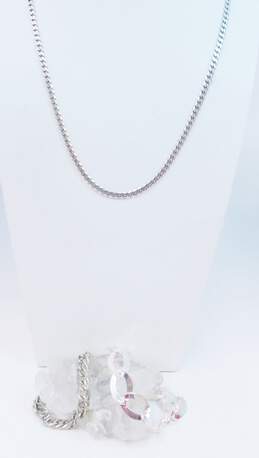 Artisan Sterling Silver Fancy Chain Necklace & Linked Bracelets 58.6g
