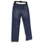 Womens Blue Denim Medium Wash 5-Pocket Design Straight Leg Jeans Size 6R image number 2