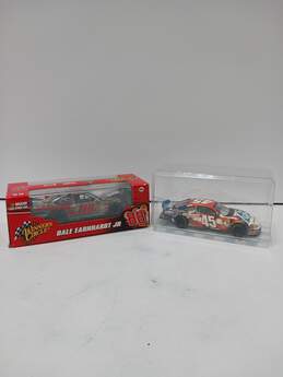 Pair of NASCAR Toy Cars w/Box and Display