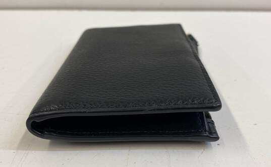 Kate Spade Black Leather Bifold Zip ID Card Organizer Wallet image number 4