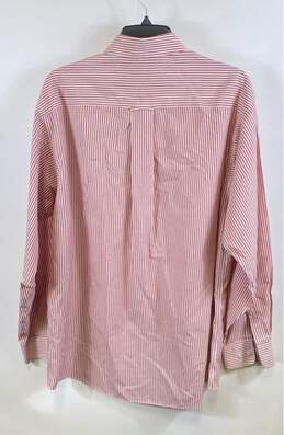 Orvis Mens Pink White Striped Long Sleeve Spread Collared Button-Up Shirt Size M alternative image