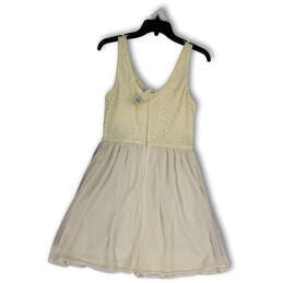 NWT Womens White Lace Sleeveless Sweetheart Neck Fit & Flare Dress Size S alternative image