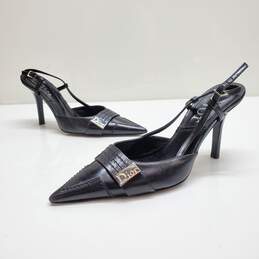 AUTHENTICATED WMNS DIOR LEATHER SLINGBACK HEELS SIZE 35.5