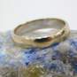14K White Gold Etched Edges Wedding Band Ring 3.1g image number 1