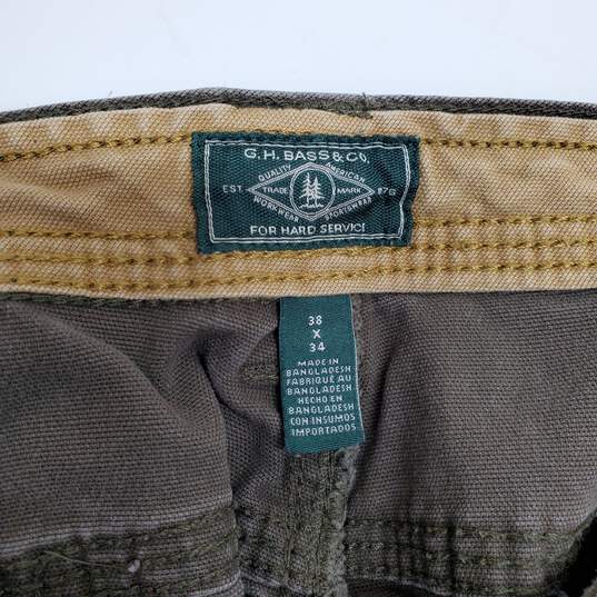 G.H. Bass & Co Olive Green Jeans Men's Size 38x34 image number 3