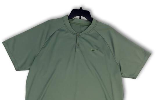 Mens Green Collared Short Sleeve Stretch Pullover Golf Polo Shirt Size XXL image number 3