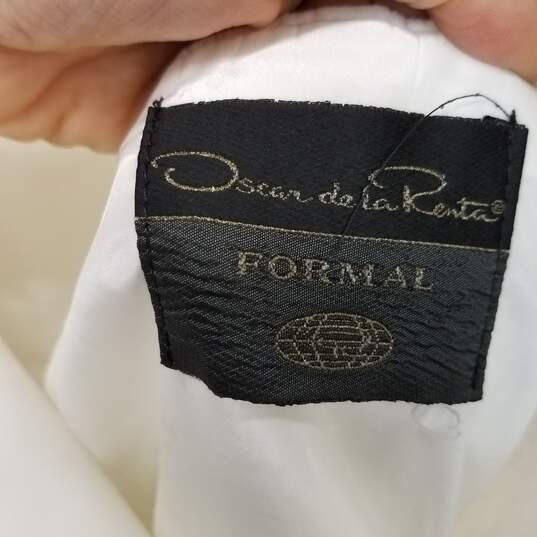 Oscar De La Renta Formal Men's White One Button Blazer Jacket image number 3