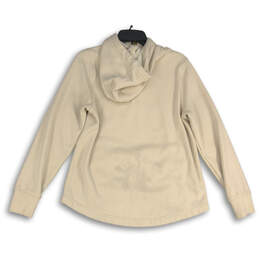 Womens White Fleece Long Sleeve Activewear 1/4 Zip Pullover Hoodie Size S/P alternative image