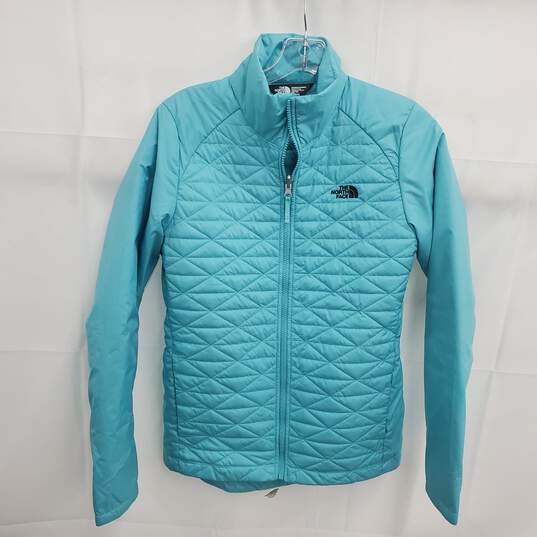 The North Face Thermoball Bright Blue Full Zip Puffer Jacket Women's Size XS image number 1