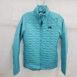 The North Face Thermoball Bright Blue Full Zip Puffer Jacket Women's Size XS