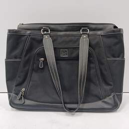 Clark & Mayfield Leather Black Travel Laptop Large Shoulder Tote Bag