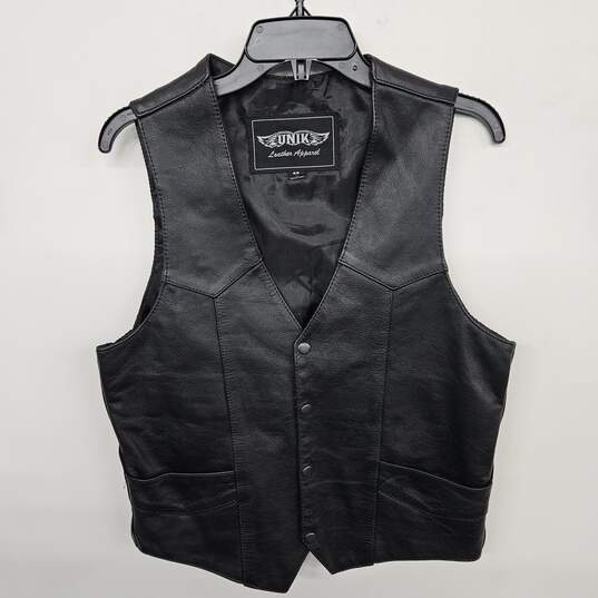 Unik Leather Apparel Black Vest image number 1