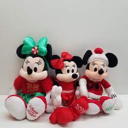 Bundle of 3 Disney Holiday Minnie Mouse Plush