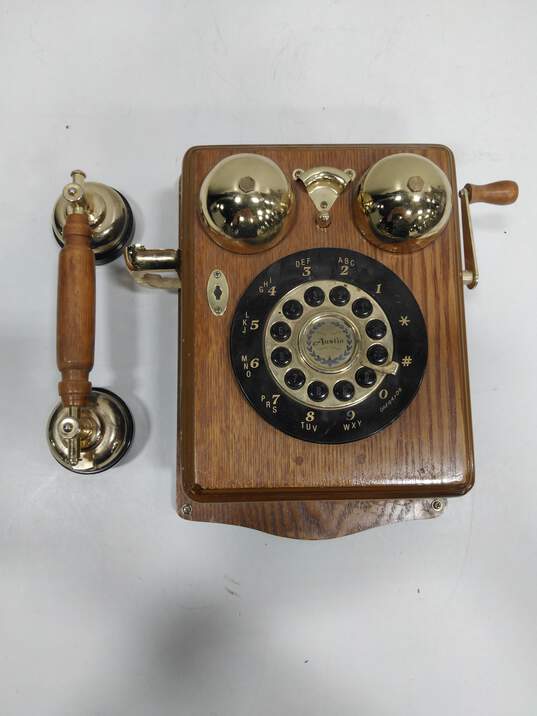 Vintage Austin Spirit of St. Louis Wooden Retro Style Wall Telephone image number 1