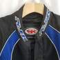 NJK Leathers Mens Padded Biker Jacket Black / Blue Polyester Lined - Size Medium image number 2