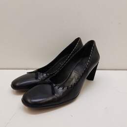 Cole Haan D13159 Black Leather Pump  Heels Shoes Size 9.5 B
