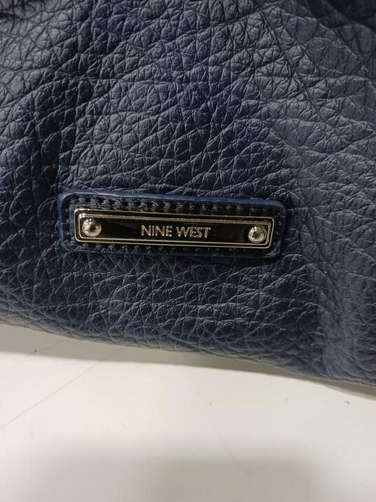 Nine West Blue Leather Hobo Bag image number 2