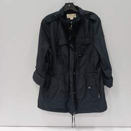 Michael Kors Women's Navy Blue Light Cinchwaist Jacket Size l