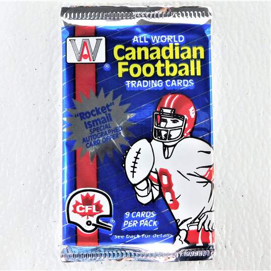 10 Factory Sealed 1991 All World CFL Football Cards Packs image number 4