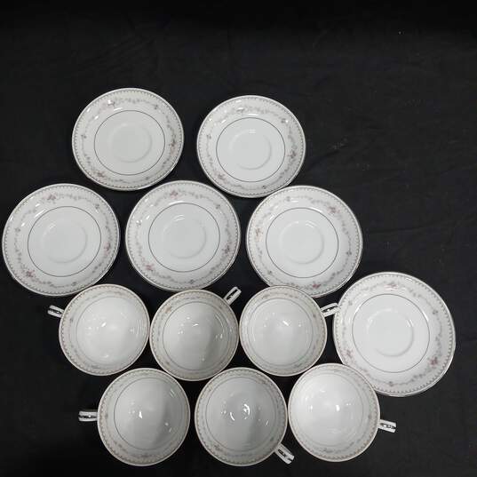 Set of 6 Noritake Fairmont Cups/Saucers image number 2