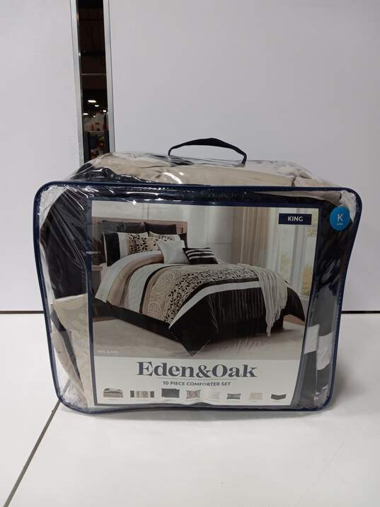 Eden & Oak 10pc. King Sized Comforter Set in Original Packaging image number 1