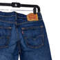 Mens Blue 514 Dark Wash Pockets Denim Straight Jeans Size 30X32 image number 4