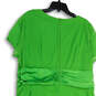 NWT Womens Green Wrap V-Neck Short Sleeve Fit And Flare Dress Size 20W image number 4