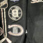 Mens Black Orange Hooded Long Sleeve Pockets Full Zip NHL Jacket Size Small image number 4