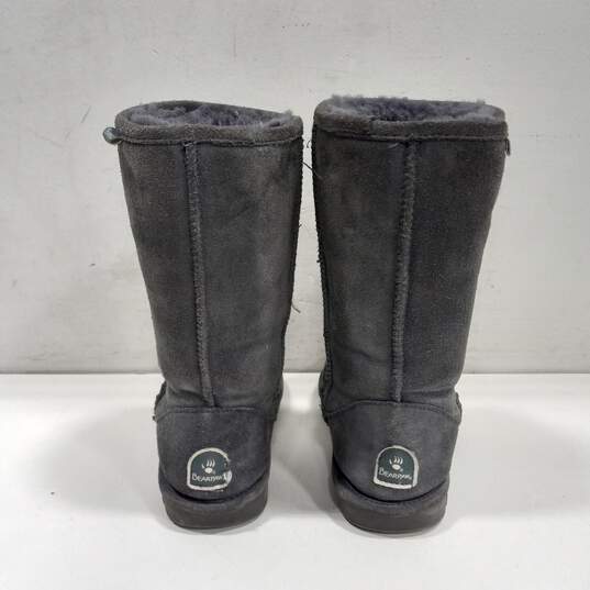 Bearpaw Women's Emma Gray Suede Short Boots Size 9 image number 3