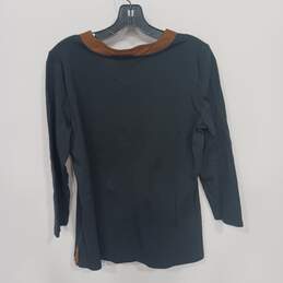 Lauren Ralph Lauren Black And Brown Long Sleeve Shirt Size L alternative image
