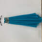 NWT Womens Blue Strapless Back Zip Rhinestone Pleated Maxi Dress Size 00 image number 2