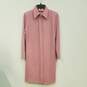YSL Womens Pink Collared Long Sleeve Pockets Button Front Jacket Size Large image number 1