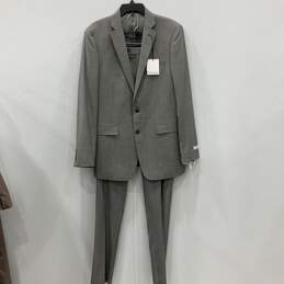 Calvin Klein NWT Mens Gray Long Sleeve Blazer & Pants 2 Piece Suit Set Size 42L