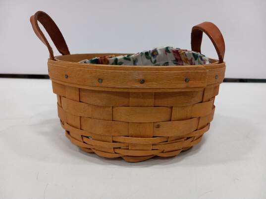 Longaberger Handwoven Basket Floral Liner image number 2