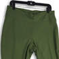 Womens Green Elastic Waist Flat Front Pull-On Ankle Leggings Size XL image number 3